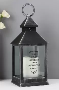 image of Personalised Antique Scroll Black Lantern