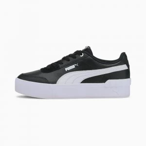 image of PUMA Carina Lift Womens Trainers, Black/White Size 4 Shoes