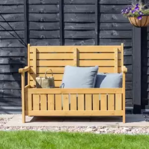 image of Airwave 2 Seater Storage Bench - Natural