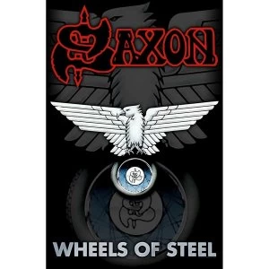 Image of Saxon - Wheels Of Steel Textile Poster