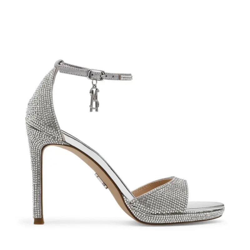 Image of Steve Madden Womens heeled sandals Steve Madden Evers-R Gris Female 38
