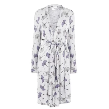 image of Linea Jersey Robe - Grey Floral