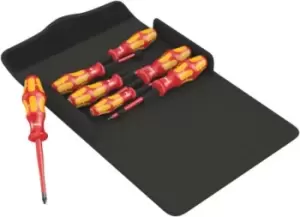 Image of Wera 1000V Phillips, Pozidriv, Slotted, Torx Screwdriver Set 7 Piece