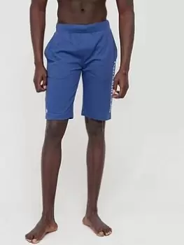 Image of Polo Ralph Lauren Vertical Logo Lounge Shorts, Light Navy, Size L, Men