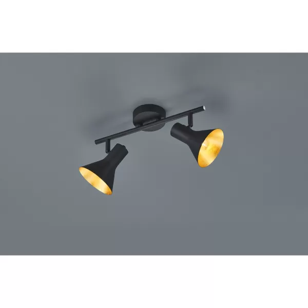 Image of Nina Classic 2 Light Twin Ceiling Spotlight Black