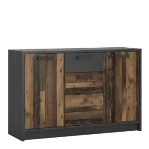 Image of Brooklyn Cabinet with 3 Doors and 1 Drawer, Grey
