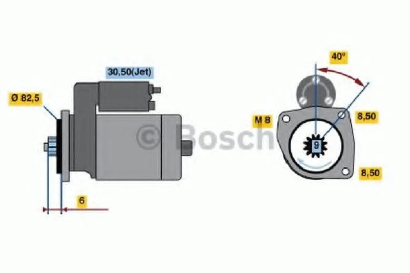 Image of Starter motor Bosch 0 986 017 940