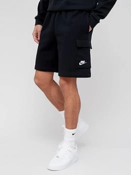 Image of Nike Club Cargo Shorts - Black, Size L, Men