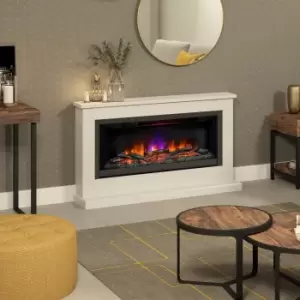 Image of Handsford Grande Electric Fireplace Suite Off-White