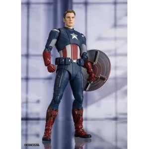 image of Avengers: Endgame S.H. Figuarts Action Figure Captain America Cap VS. Cap Edition 15 cm