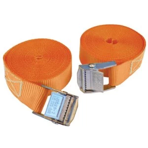 Image of Faithfull Cam Style Tie-Downs 25mm x 5m 2 Piece