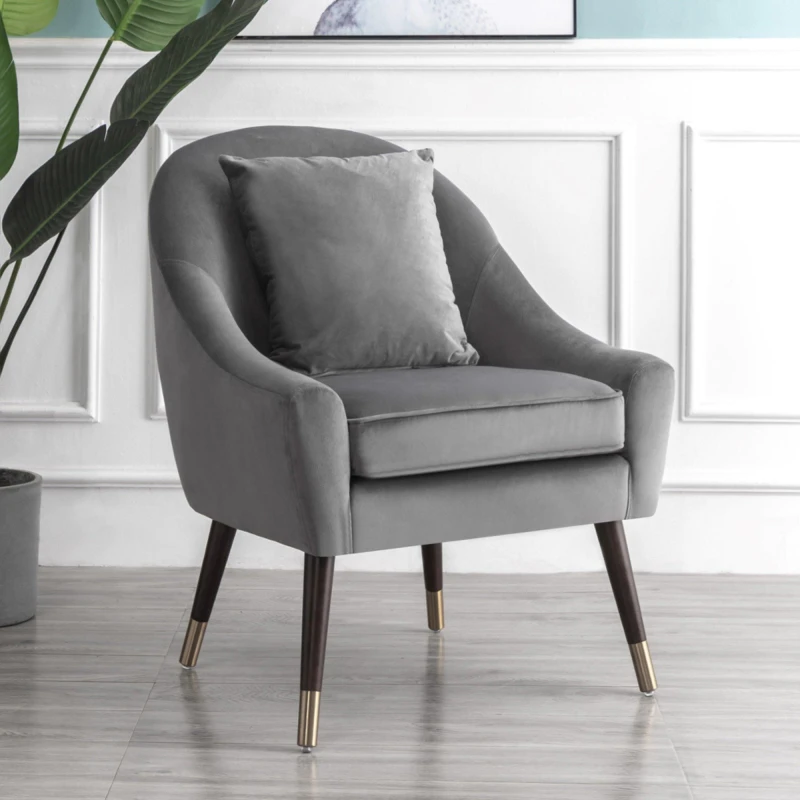 Image of Artemis Home Octavia Accent Chair in Grey Grey Unisex