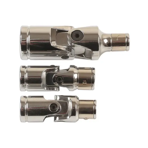 Image of LASER TOOLS Universal Joint Bit Adaptor Set 3pc 7255 - Laser Tools 5018341072551