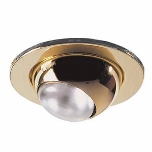 image of KnightsBridge R50 SES 40W 230V Eyeball Downlight - Brass