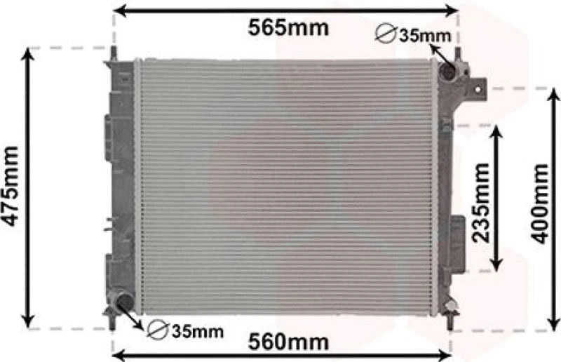 Image of VAN WEZEL Engine radiator VAN WEZEL 83012721