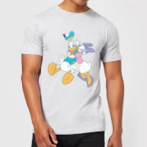 Image of Disney Donald Daisy Kiss T-Shirt - Grey - XXL - Black