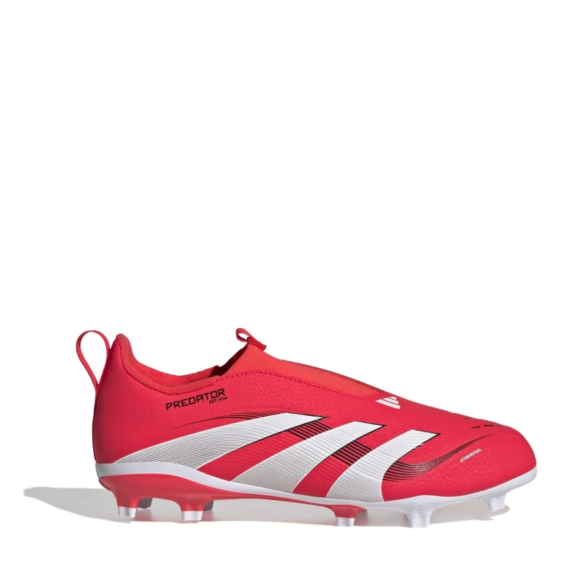 Image of adidas Predator League Laceless Juniors Firm Ground Football Boots Red/White male 3.5 (36)