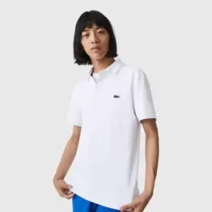 Image of Mens Lacoste Regular Fit Stretch Organic Cotton Polo Size 3 - S White
