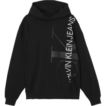 Image of Calvin Klein Jeans Calvin Klein Jeans Vertical Logo Hoodie - CK BLACK BEH