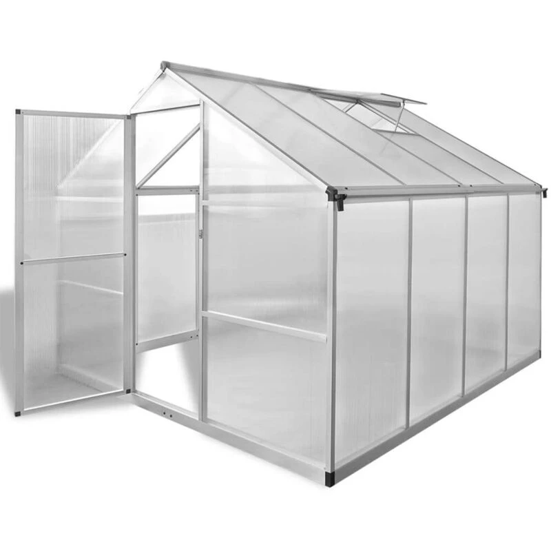 Image of Reinforced Aluminium Greenhouse with Base Frame 6.05 m2