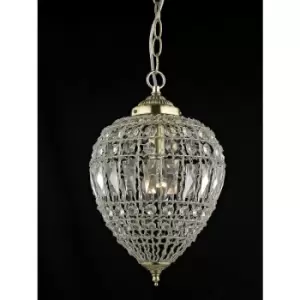 Image of Impex Bombay Bead Large Satin Brass Pendant Ceiling Light