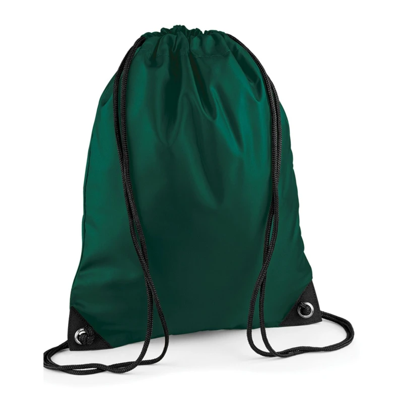 Image of Bagbase Mens Premium Drawstring Bag in Bottle Green Bottle Green Male