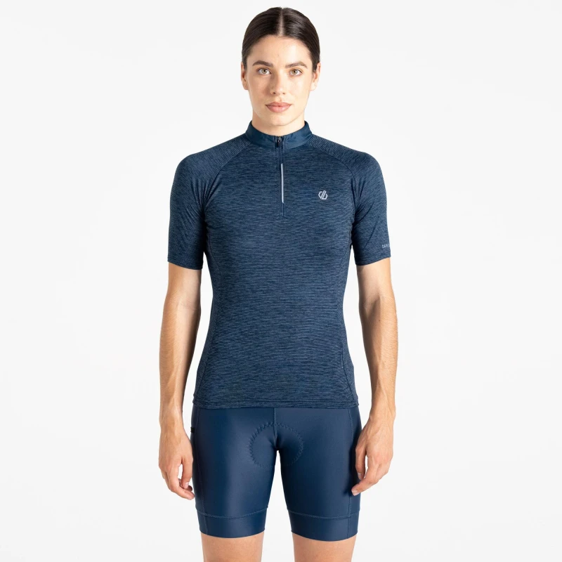 Image of Dare 2b Womens Short-Sleeve Cycling Jersey Moonlt Denim female 10