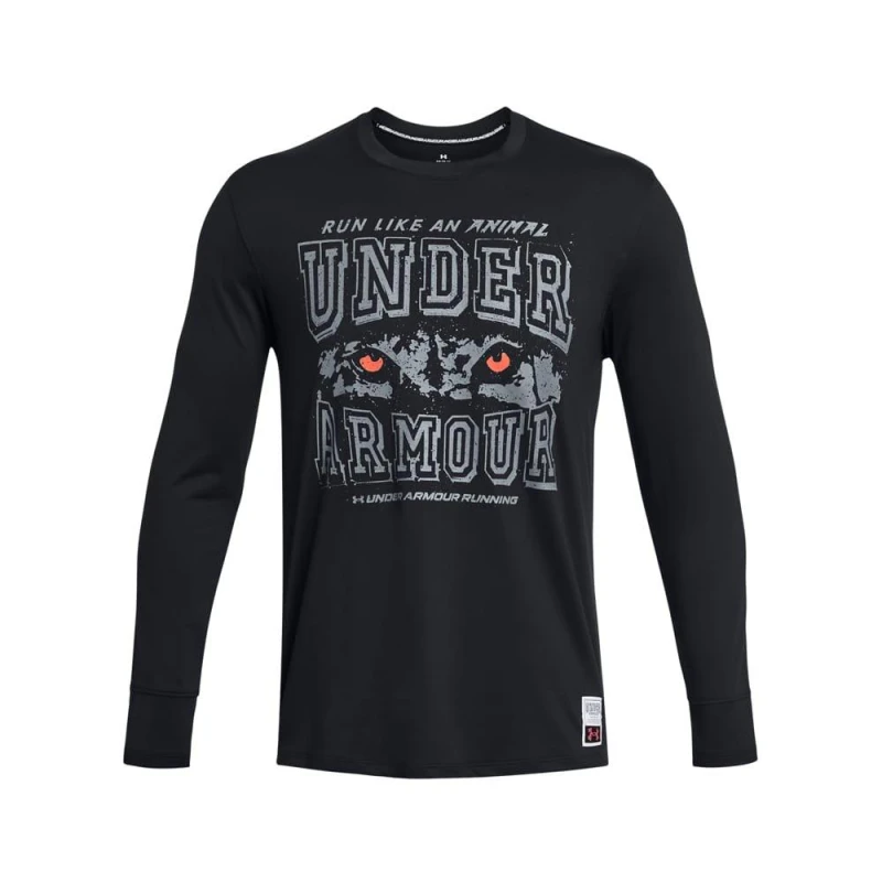 Image of Under Armour Run Like A... Long Sleeve Warmup Top - Black S