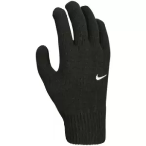 Image of Nike Childrens/Kids 2.0 Knitted Swoosh Gloves (L-XL) (Black)