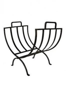 image of Ivyline Iron Linear Log Basket