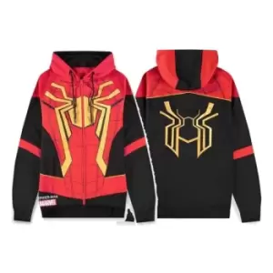 Image of Spider-Man: No Way Home Hooded Sweater Red Suit Size XL