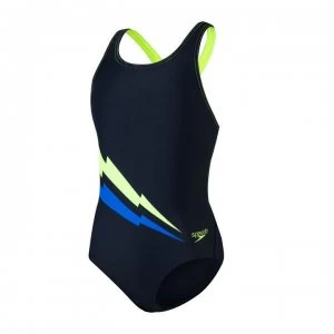 Image of Speedo PL Leaderback Swimsuit - Navy/Blue