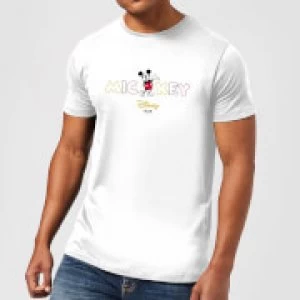 image of Disney Mickey Mouse Disney Wording Mens T-Shirt - White