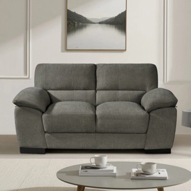 Image of Artemis Home Roslyn 2 Seat Fabric Sofa in Charcoal Size: 2 Seater Charcoal Unisex 2 Seater