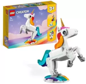 image of LEGO Creator 3 in 1 Magical Unicorn Toy Animal Playset 31140