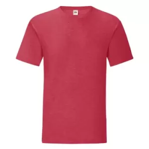 Image of Fruit Of The Loom Mens Iconic T-Shirt (3XL) (Heather Red)