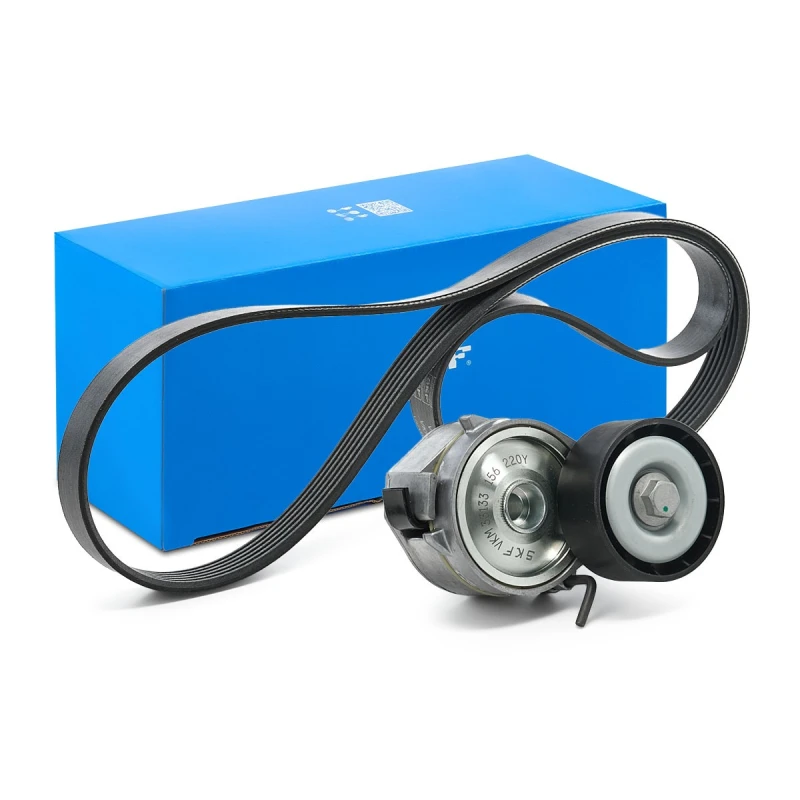 Image of SKF VKMA 33133 V-ribbed belt set Check alternator freewheel clutch & replace if necessary V-Ribbed Belt Set (542)
