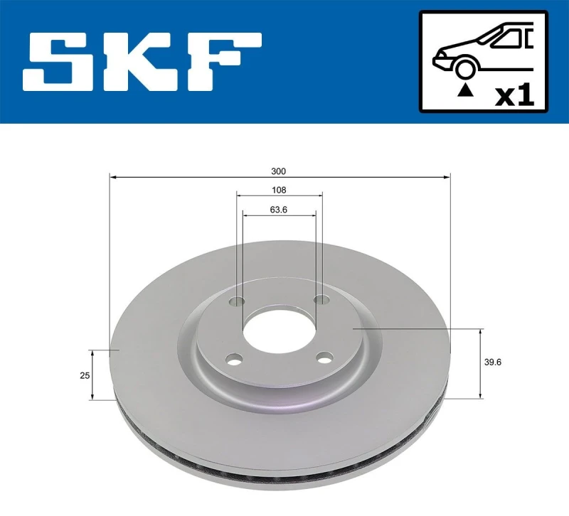 Image of SKF Brake disc SKF VKBD 81354 V1