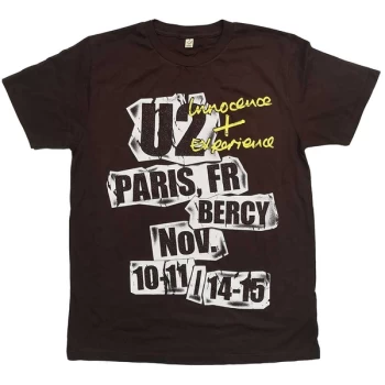 Image of U2 - I+E Paris Event 2015 Unisex Large T-Shirt - Brown