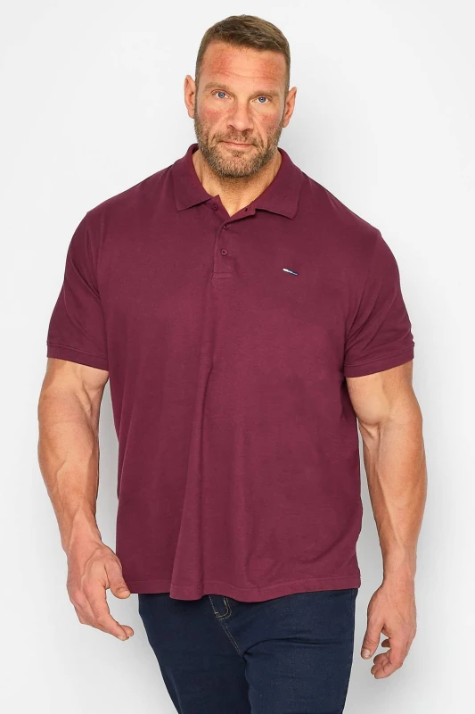 Image of BadRhino BadRhino Men Short Sleeve Polo Shirt in Maroon Size: 3X-Large Maroon XXXL Male 5063110103271