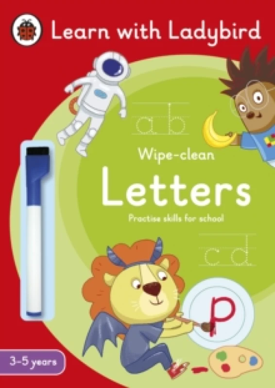 Image of Ladybird Letters: A Learn with Ladybird Wipe-Clean Activity Book 3-5 years Book Multi unisex