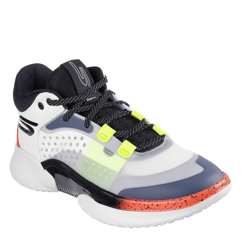 Image of Skechers Resagrip Basketball Shoes White/Grey male 5 (38)