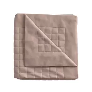 image of Bedeck of Belfast Avita Quilted Throw, Tuberose/Silver