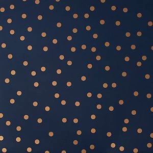 image of Superfresco Easy Confetti Navy & Copper Wallpaper 10m