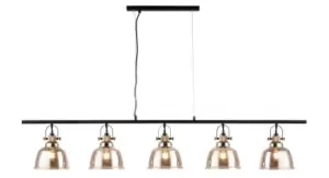 image of Ava 5 Light Bar Gold Bar Pendant Ceiling Light