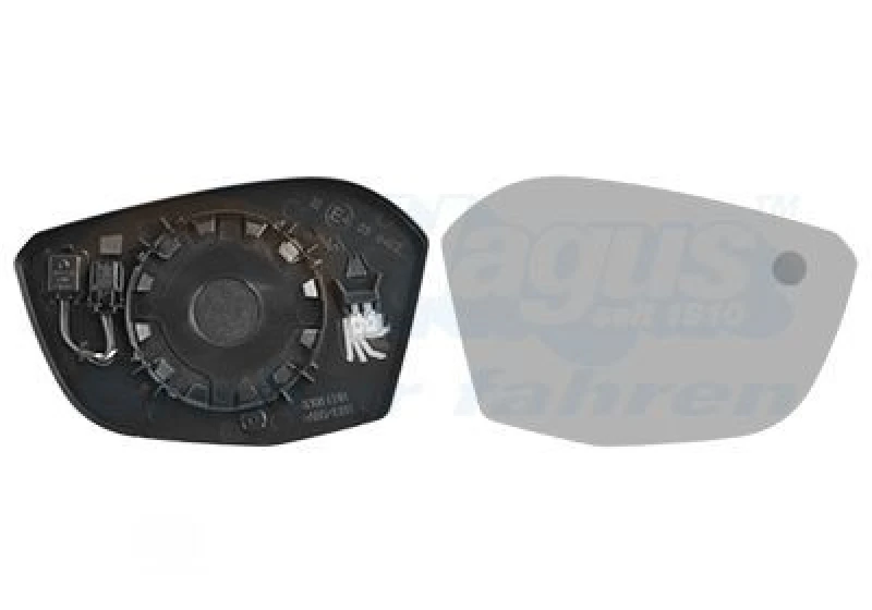Image of VAN WEZEL Wing mirror glass VAN WEZEL 0989836