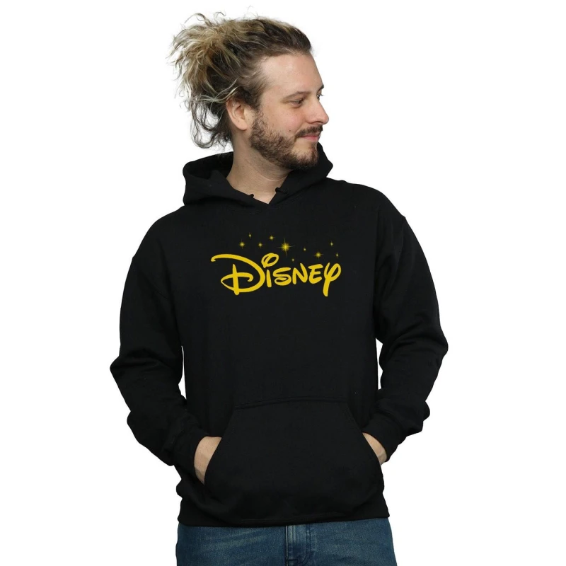 Image of Disney Men Logo Stars Hoodie in Black Size: Small Black S Male 5057972992234