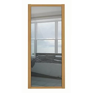 Image of Spacepro 1 Panel Shaker Oak Frame Mirror Door - 610mm