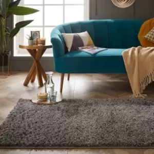 Image of Esselle Larissa Charcoal Shaggy Rug 100 x 150cm