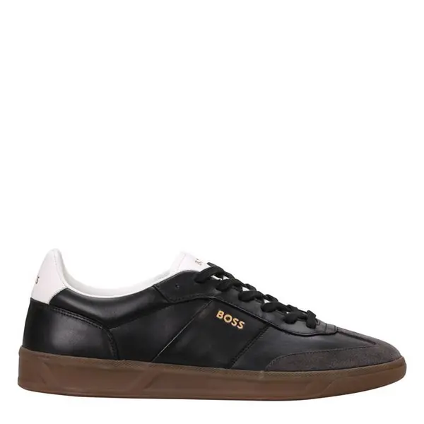 Image of Boss Brandon Leather Trainer - Black 11